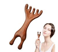 Sandalwood Hair Comb - Sandalwood Comb, Deer Antlers Wide Tooth Comb | Little Frog Massager Eye Nose Nose Wing Heightener, Sandalwood Wide Tooth Comb, Scalp Massage For Men Women