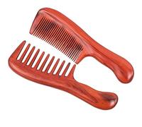 Sandalwood handle comb red wedding comb home wide-tooth curly hair comb African rosewood comb Comb