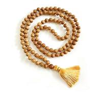 Sandalwood Mala Original White Sandal Mala safed Chandan ki mala Original 108+1 Beads, Size - 8mm,
