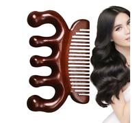Sandalwood Scalp Comb - Handmade Wooden Brush | Meridian Massage Tool | Manual Fishtail Scratcher Head Eye Neck Relaxation Combs Portable Hair Care Massager Spa Wellness Gift