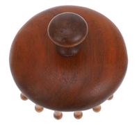 Sandalwood Wide Tooth Scalp Comb Brown Round Handheld Massage