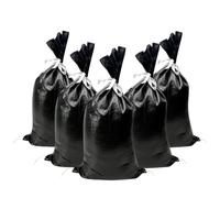 Sandbags for Hurricane Flooding - UV Protected, Military Grade, 14" x 26" with Ties, Holds 50 lbs for Flood Protection - Pack of 100 Bags