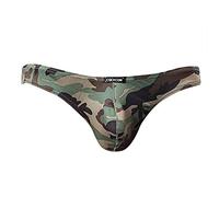 sandbank Mens Sexy Low Rise G-Strings and Thongs Briefs Bikini Underwear, XL:Waistline 33-35 inches, Camouflage