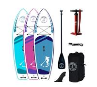 Sandbanks Style Splash Junior 8'6'' Inflatable Paddleboard Package for Kids, Easy To Inflate, Full package. Ideal Children's SUP Board (Turquoise)