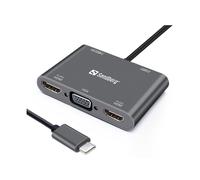 Sandberg 136-35 USB-C Dock 2xHDMI+1xVG USB+PD