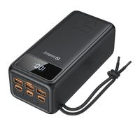 Sandberg Powerbank USB-C PD 130W 50000 | High-Capacity Mobile Charger for Phone Tablet Laptop | 20 Phone Charges | Flashlight | Charges 5 Devices Simultaneously | 50000 mAH | Mobile Power Bank