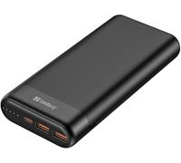 Sandberg 20000 mAh Powerbank, USB-A, QC 3.0, USB-C PD 65W Fast Charge, 5 Year Warranty