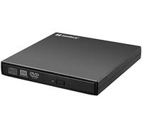 Sandberg USB Mini DVD Burner | External CD DVD Drive | Portable USB DVD Player Rewriter | Compatible with Win 11/10/8/7/Vista/XP/2000 + MacOS | Supports CD-R, CD-RW, DVD-R, DVD-RW, DVD±R DL, DVD-RAM
