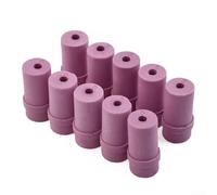 Sandblaster Ceramic Nozzle Tip Set 10pcs, 35mm Length, 15mm Outer Diameter, 4.5-7mm Bore, Wear-Resistant Replacement Air Siphon Sand Blasting Nozzles for Industrial Machinery Metal Casting(5mm)