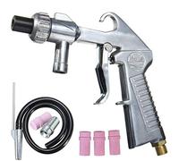 Sandblasting Gun Kit, Air Gun Sprayer, Grit Blasting, Air Siphon Gun with Metal/Ceramic Nozzles& Pipe, Nozzle Gun Gravity Feed Sandblast Kit Speed Blaster Tool