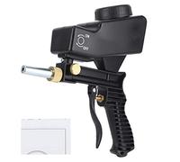 Sandblasting Gun Kit Sand Blaster Gun Portable Type Small Sandblasting Machine, Sandblaster Grit Blasting Tool Car Automobile Supplies Sand Blaster kit for Spray Polishing(Black) Sand Blasters