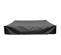 Sandbox cover Square Hexagon Oxford Cloth Cover Drawstring Sandbox Sandpit Dustproof Canopy Waterproof Shelter Garden Farm(Black (square),180x180cm)
