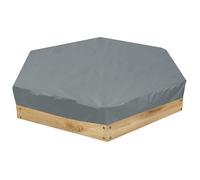 Sandbox Cover, Waterproof Hexagonal Sandbox Cover, Uv-blocking Outdoor Sandpit Protector, Gray, 90.55x78.74x7.87 Inch