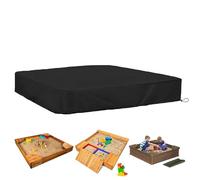 Sandbox Cover - Waterproof Lid | Outdoor Garden Pool Protector | Heavy Duty Oxford Fabric Rain Shield, Dustproof Square Leaf Guard, Childrens Playground Accessory 150x150x20cm Small Sandbox