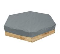 sandbox liner, Sandbox Cover, Waterproof Hexagonal Cover, Uv-blocking Outdoor Sandpit Protector, Gray, 90.55x78.74x7.87 Inch