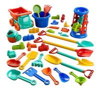 Sandbox Toy Set Beach Tool Kit 32 Piece Sand Play Equipment Portable Activity Collection | Durable Colorful Creative Playset Building Molds Shovel Rake Bucket Accessories Outdoor Travel Pool Lakeside