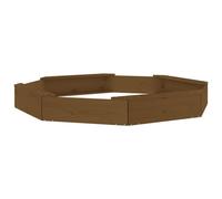Sandbox with Seats Kids Outdoor Sandpit Octagon Solid Wood Pine vidaXL