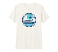 Sandbridge Beach Virginia Palm Tree Birds Premium T-Shirt