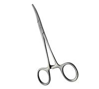 Sandbros 12cm CSF Curved Stainless Steel Pet Groomers Scissor Style Pet Ear Locking Forceps, Aka Hemostatic Tweezers, Good Strong Animal Care, Dog/Cat Groomers Tool