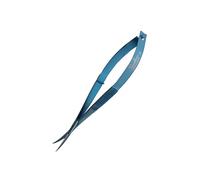 Sandbros Cuticle Scissors Extra Fine Nail Scissors Cuticle Trimmer Fine Pointed Tip for Dry, Dead Skin,Skin Care,Eyebrow, Eyelash, Trim Nail and Dry Skin Blue Curved.