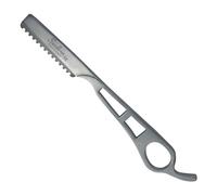 SANDBROS PRO Hair Cutting Trimmer Razor, Hairdressing Styling Razor Hair Shaper Hair Thinning Combs Feather Styling Layer Cutting Texturizer 7" Silver