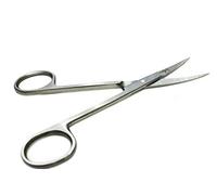 SANDBROS Silver Iris Curved Scissors 10cm Surgical Stainless Steel Embroidery Fabric DIY Craft Art Tailor Vintage Stitch Retro Cut Cross Handicraft