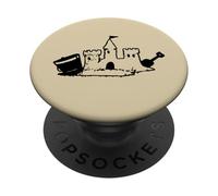Sandcastle Beach Sand Castle Ocean Vacation PopSockets Adhesive PopGrip
