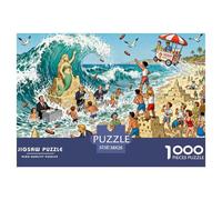 Sandcastle Competition Wooden Jigsaw Puzzle Waterproof 1000 Piece Puzzles for Adults Fun Educational Games