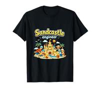 Sandcastle Engineer Permanent Vacation Party Design T-Shirt