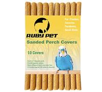 Sanded Perch Covers for Parakeets, Lovebirds, Finches, Canaries, Small Birds, 3/8" Diameter x 7.5" Long | Bird Accessories | pet Bird Supplies | Bird perches for cage | 10 Count
