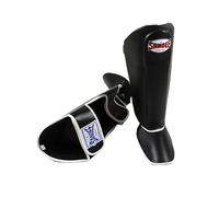 Sandee Authentic Black & White Leather Boot Shinguard-L