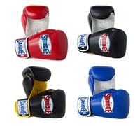 Sandee Authentic Boxing Gloves 4oz 6oz 8oz 10oz 12oz 14oz 16oz Muay Thai Sparring Gloves (Black/White, 16oz)