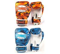 Sandee Authentic Kids Camo Boxing Gloves - Orange - 8oz