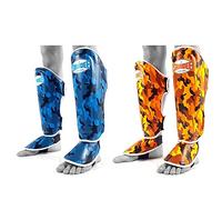 Sandee Authentic Kids Camo Shin Guards - Blue - Junior