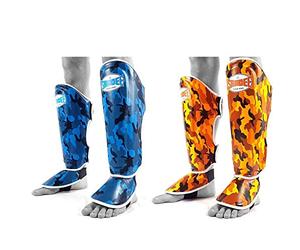 Sandee Authentic Kids Camo Shin Guards - Blue - Kids