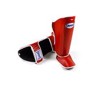 Sandee Authentic Red & White Leather Boot Shinguard-L