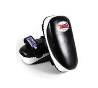 Sandee Black & White Curved Thai Leather Kick Pads