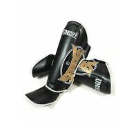 Sandee Cool-Tec Black, Gold & White Synthetic Leather Boot Shinguard-JNR