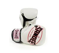 Sandee Cool-Tec White Leather Boxing Gloves-16oz