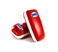 Sandee Extra Thick Flat Thai Kick Pads Red & White L