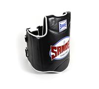 Sandee Synthetic Leather Authentic Body Shield Black & White M