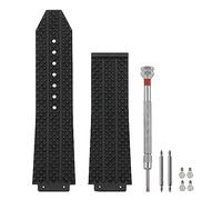 SANDEIN - 25mm Watch Band Compatible with Hublot Big Bang, Soft Silicone Rubber Replacement Wrist Strap for Hublot Big Bang Watch Bands, 25mm, Silicone, No Gemstone