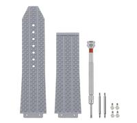 SANDEIN 25mm Watch Band Compatible with Hublot Big Bang, Soft Silicone Rubber Replacement Wrist Strap for Hublot Big Bang Watch Straps, Grey Particle