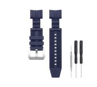 SANDEIN 26mm Watch Band Compatible with Invicta Soft Silicone Rubber Replacement Wrist Strap for Invicta Reserve Jason Taylor Bolt Zeus Watch Straps (Blue + Silver Buckle)