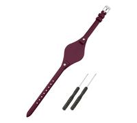 SANDEIN Watch Band Compatible with Fossil, Women 8mm Soft Leather Replacement Wrist Strap for Fossil ES3077 ES3148 ES3262 and ES4119 ES4176 Series Watch Straps (Red + Silver Buckle)