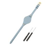 SANDEIN Watch Band Compatible with Fossil, Women 8mm Soft Leather Replacement Wrist Strap for Fossil ES3077 ES3148 ES3262 and ES4119 ES4176 Series Watch Straps (Aqua Blue + Golden Buckle)