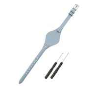 SANDEIN Watch Band Compatible with Fossil, Women 8mm Soft Leather Replacement Wrist Strap for Fossil ES3077 ES3148 ES3262 and ES4119 ES4176 Series Watch Straps (Aqua Blue + Silver Buckle)