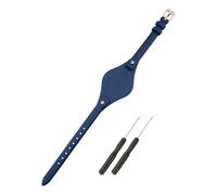 SANDEIN Watch Band Compatible with Fossil, Women 8mm Soft Leather Replacement Wrist Strap for Fossil ES3077 ES3148 ES3262 and ES4119 ES4176 Series Watch Straps (Dark Blue + Rose Golden Buckle)