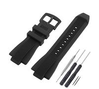 SANDEIN Watch Band Compatible with Michael Kors, Soft Silicone Rubber Replacement Wrist Strap for Michael MK8152 MK8356 Watch Straps, Black buckle, Modern