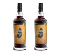 Sandeman | 10 Year Old Tawny Port Fortified Wine 20% ABV | 2 x 75cl | Shows mellow red fruits, raisins, roasted nuts, caramel and vanilla, with a balanced finish for food pairing or relaxed.